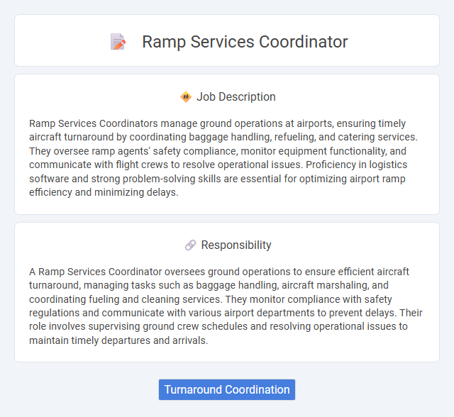 Ramp Services Coordinator Job Description and Career Detail