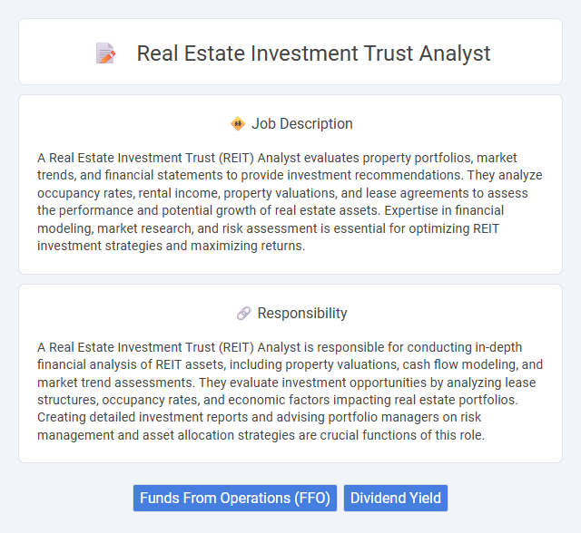 Real Estate Investment Trust Analyst Job Description and Career Detail