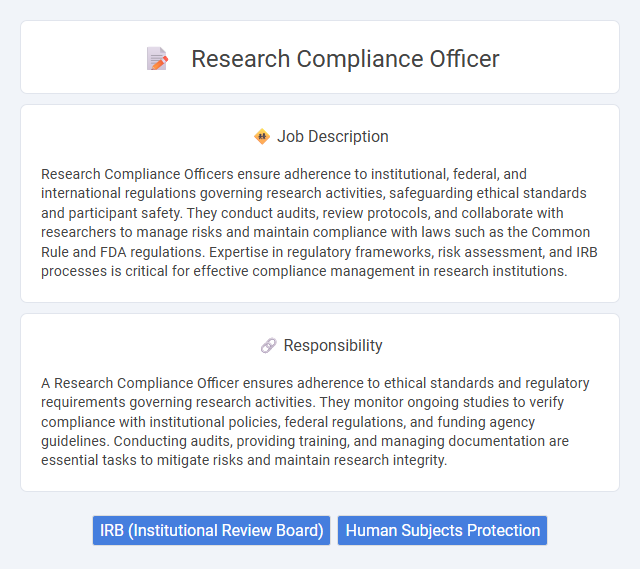 Research Compliance Officer Job Description and Career Detail