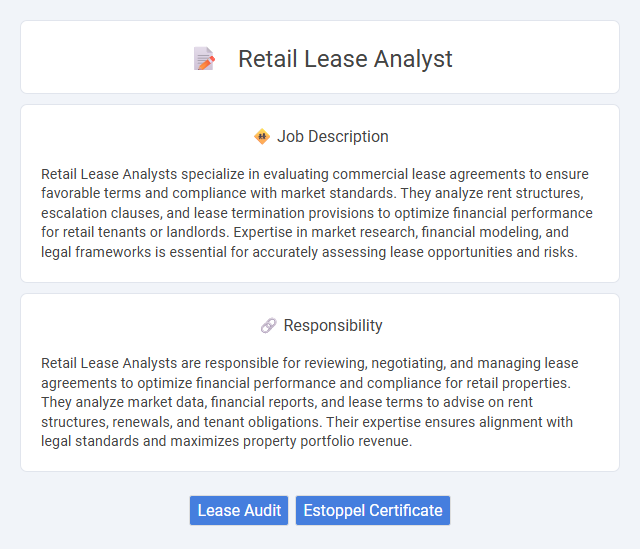 Retail Lease Analyst Job Description and Career Detail