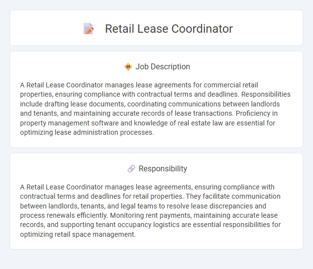 Retail Lease Coordinator Job Description and Career Detail