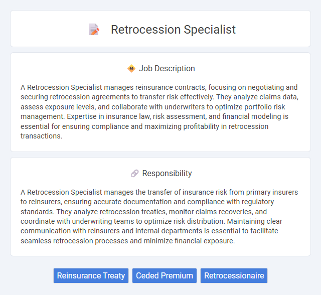 Retrocession Specialist Job Description and Career Detail