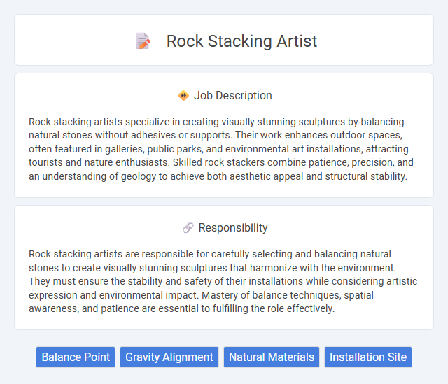 Rock Stacking Artist Job Description and Career Detail