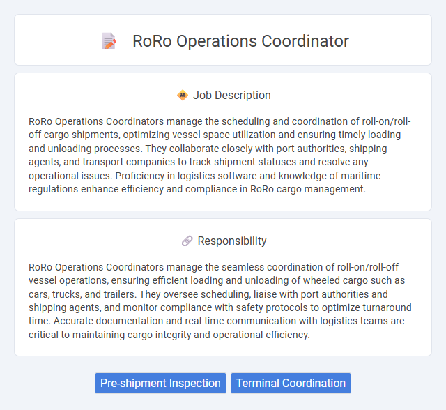 Roro Operations Coordinator Job Description and Career Detail