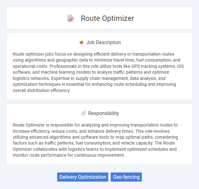 Route Optimizer Job Description and Career Detail