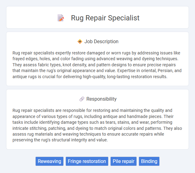 Rug Repair Specialist Job Description and Career Detail