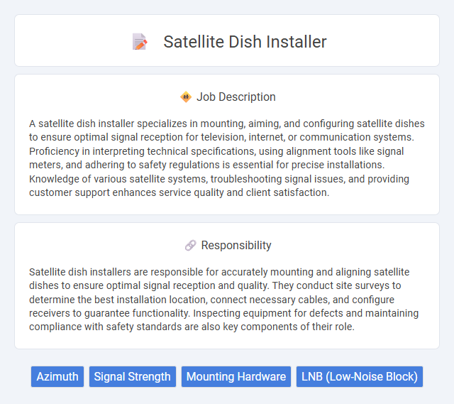 Satellite Dish Installer Job Description and Career Detail