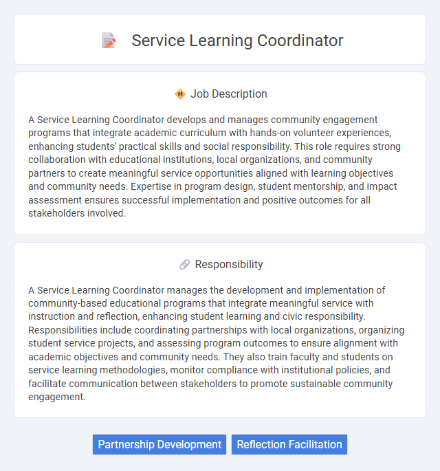 Service Learning Coordinator Job Description and Career Detail