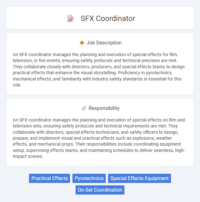 Sfx Coordinator Job Description and Career Detail