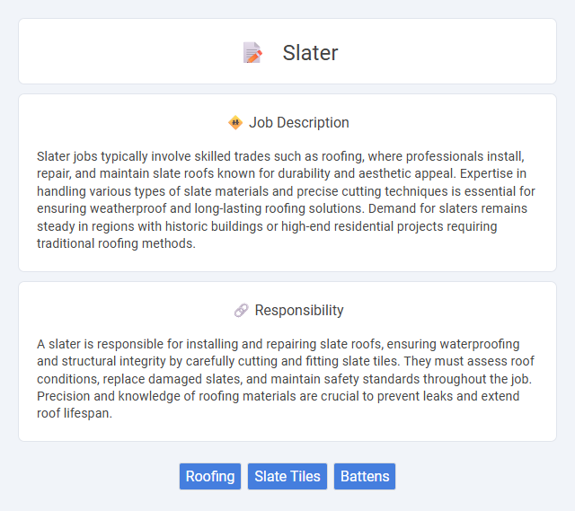 Slater Job Description and Career Detail