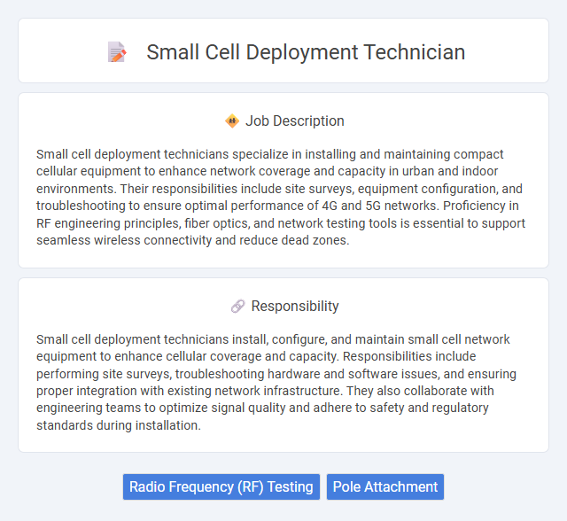 Small Cell Deployment Technician Job Description and Career Detail