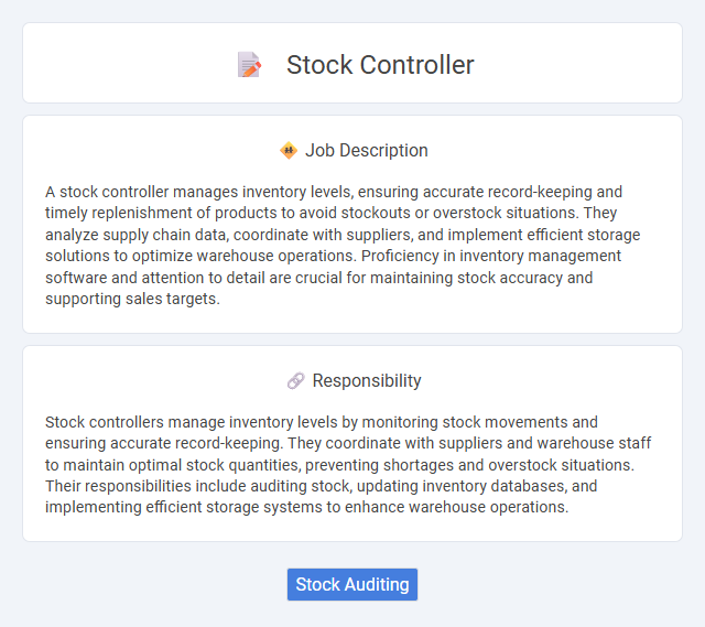 Stock Controller Job Description and Career Detail
