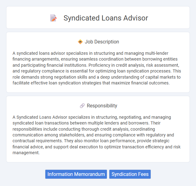 Syndicated Loans Advisor Job Description and Career Detail