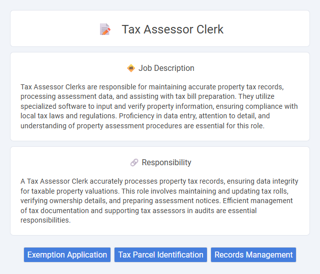 Tax Assessor Clerk Job Description and Career Detail