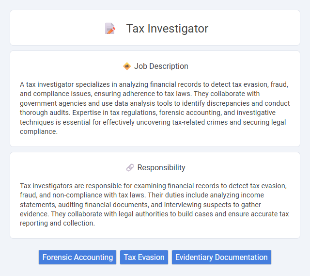 Tax Investigator Job Description and Career Detail