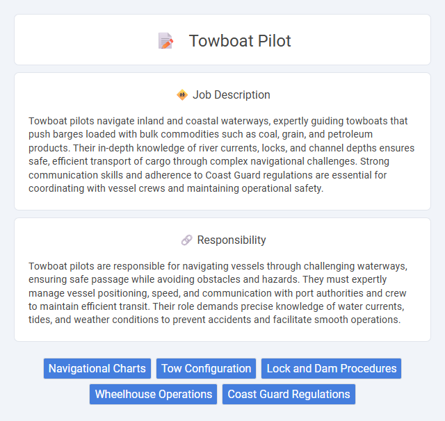 Towboat Pilot Job Description and Career Detail