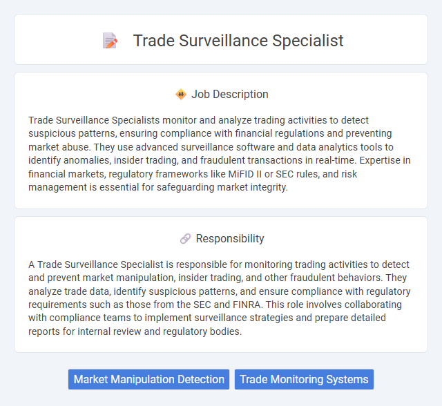 Trade Surveillance Specialist Job Description and Career Detail