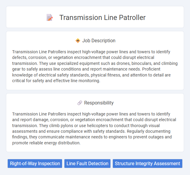 Transmission Line Patroller Job Description and Career Detail