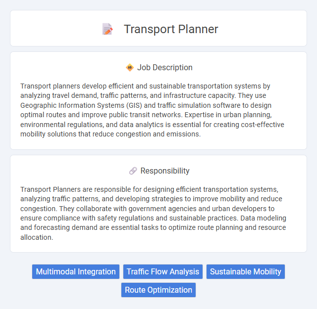 Transport Planner Job Description and Career Detail