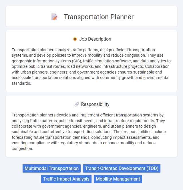 Transportation Planner Job Description and Career Detail