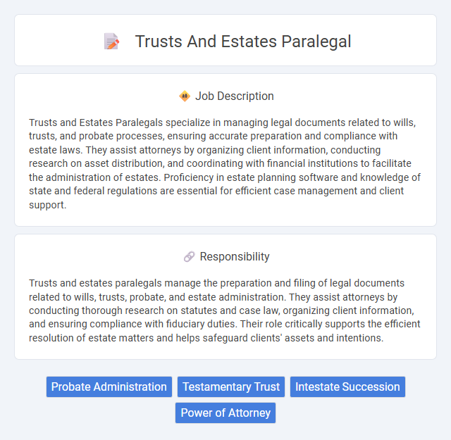 Trusts And Estates Paralegal Job Description and Career Detail