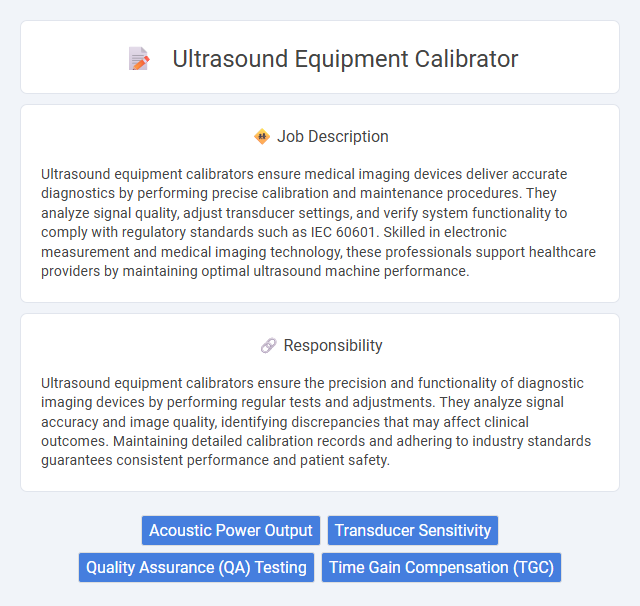 Ultrasound Equipment Calibrator Job Description and Career Detail