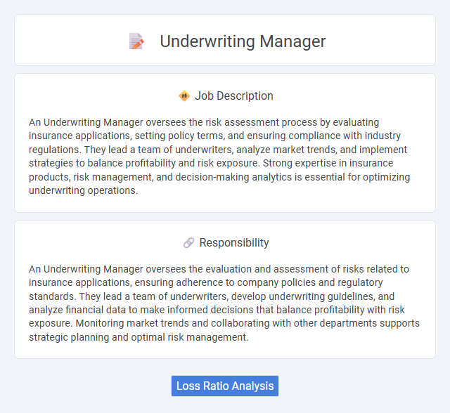 Underwriting Manager Job Description and Career Detail
