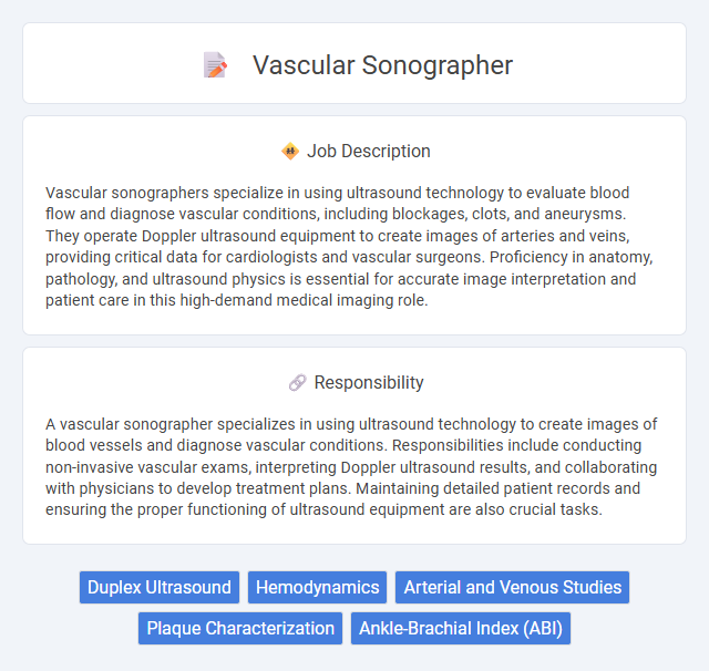 Vascular Sonographer Job Description and Career Detail
