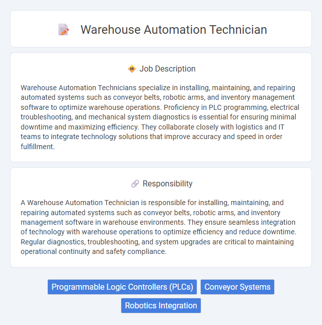 Warehouse Automation Technician Job Description and Career Detail