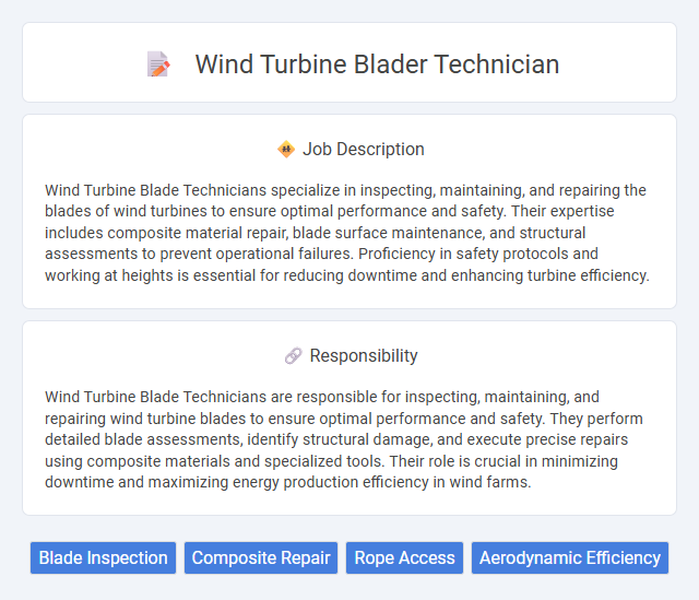 Wind Turbine Blader Technician Job Description and Career Detail