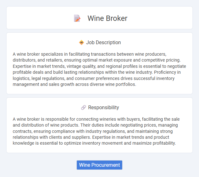 Wine Broker Job Description and Career Detail