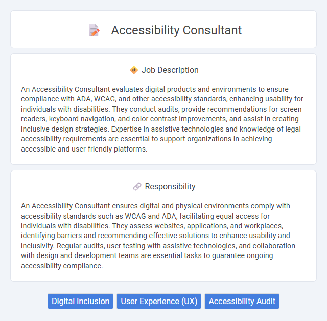 Accessibility Consultant Job Description and Career Detail