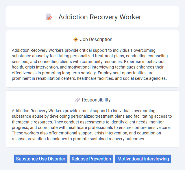 Addiction Recovery Worker Job Description and Career Detail