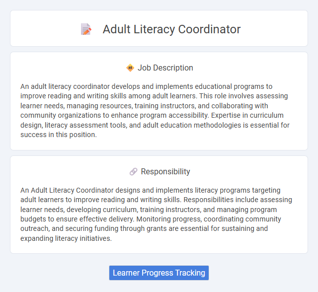 Adult Literacy Coordinator Job Description and Career Detail