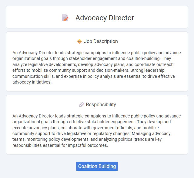 Advocacy Director Job Description and Career Detail