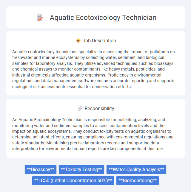Aquatic Ecotoxicology Technician Job Description and Career Detail
