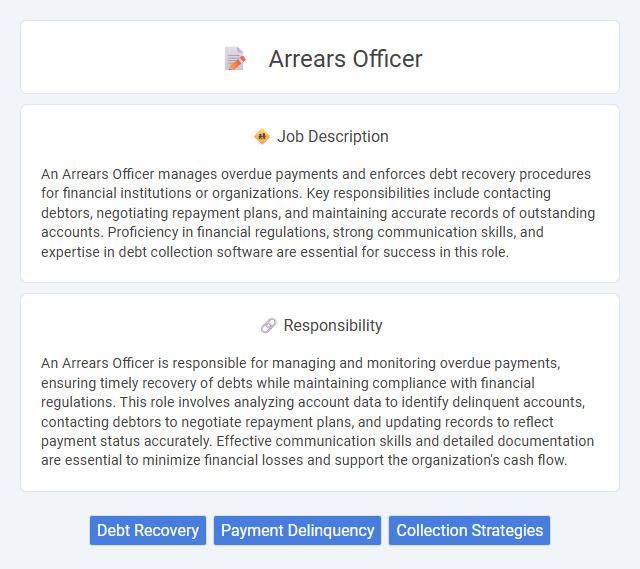 Arrears Officer Job Description and Career Detail