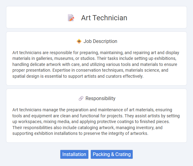Art Technician Job Description and Career Detail
