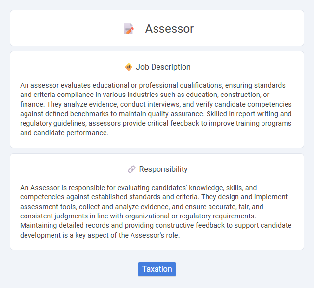 Assessor Job Description and Career Detail