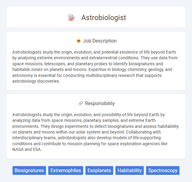 Astrobiologist Job Description and Career Detail