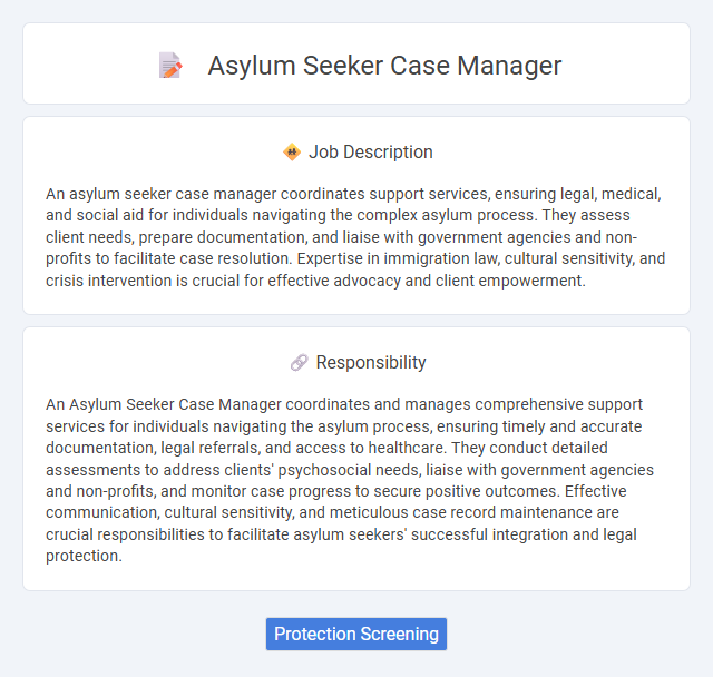 Asylum Seeker Case Manager Job Description and Career Detail