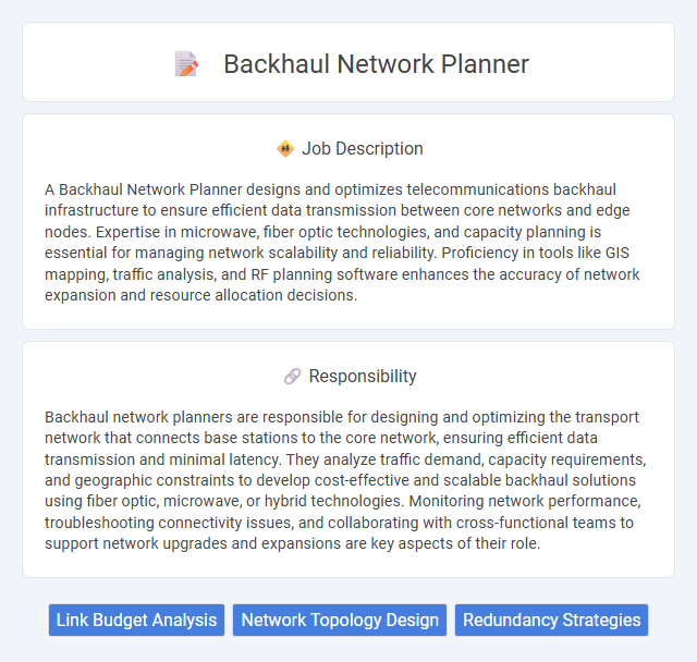 Backhaul Network Planner Job Description and Career Detail