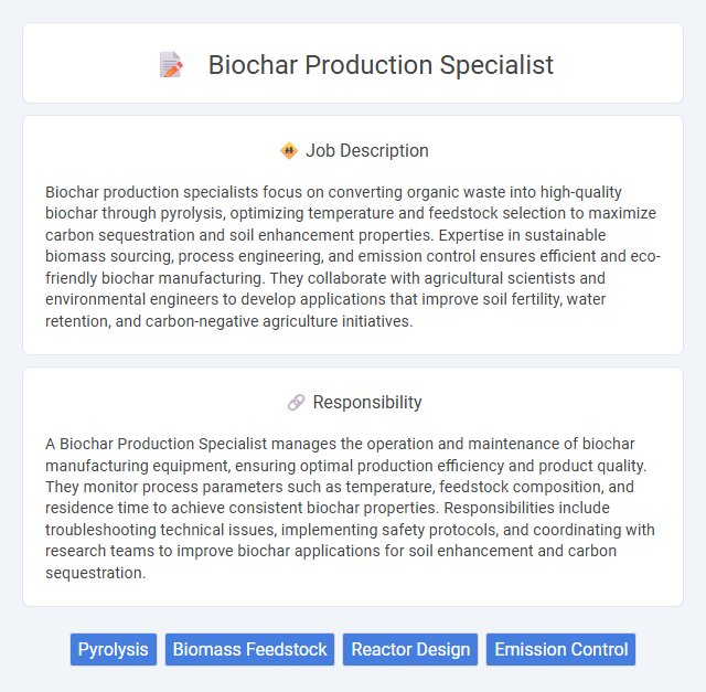 Biochar Production Specialist Job Description and Career Detail