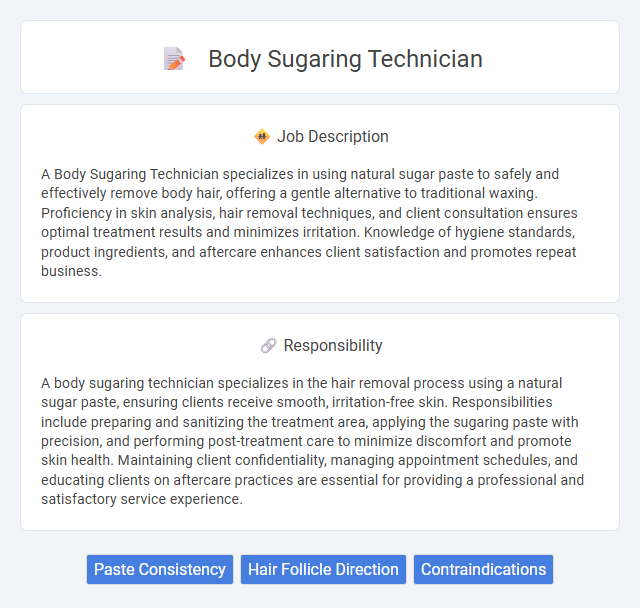 Body Sugaring Technician Job Description and Career Detail