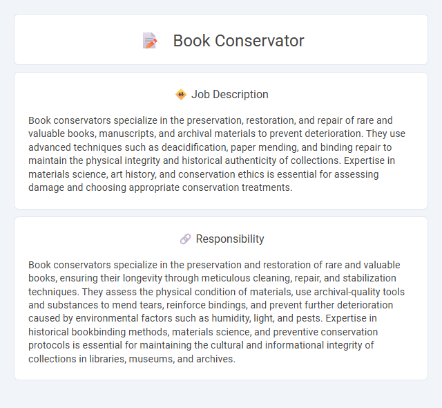 Book Conservator Job Description and Career Detail
