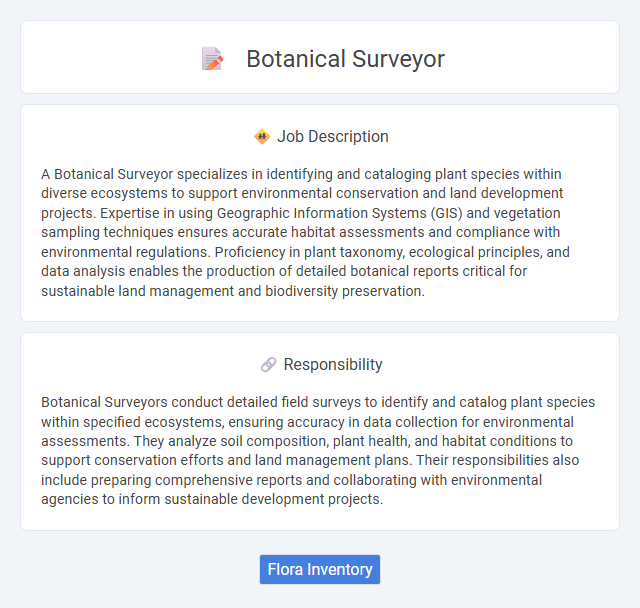 Botanical Surveyor Job Description and Career Detail