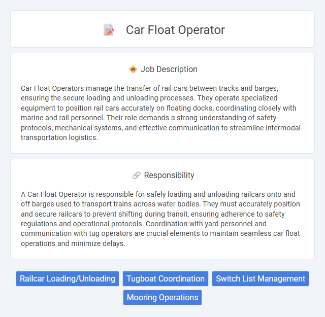 Car Float Operator Job Description and Career Detail