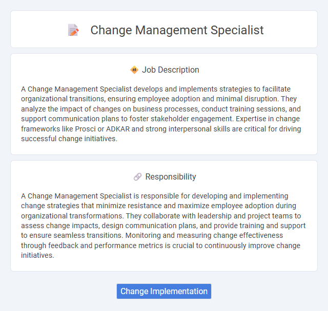 Change Management Specialist Job Description and Career Detail