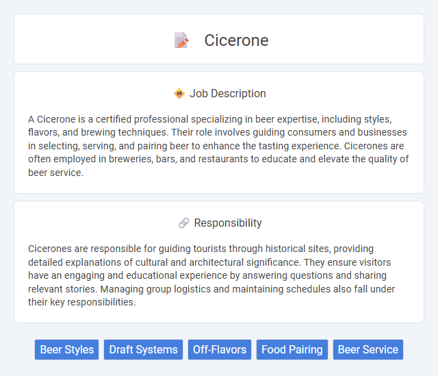Cicerone Job Description and Career Detail