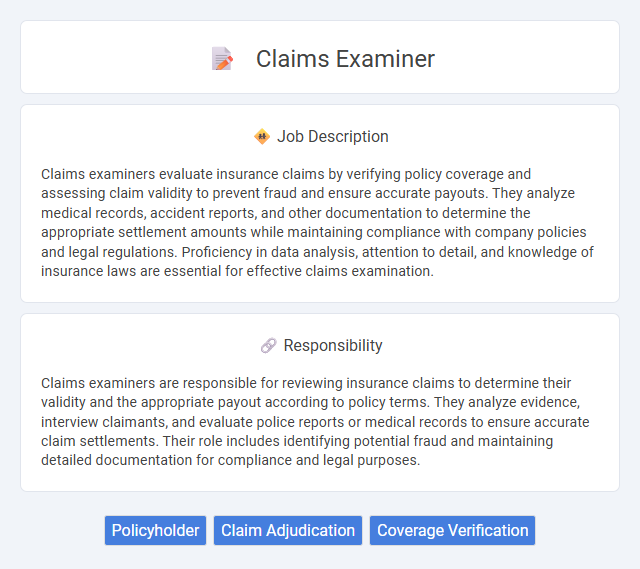 Claims Examiner Job Description and Career Detail